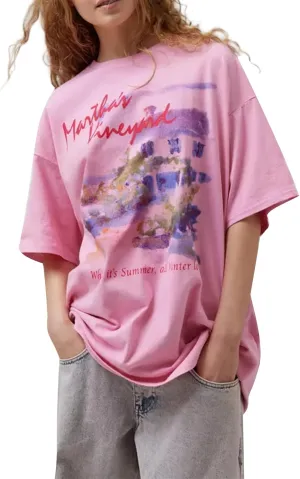 Women Oversized Graphic T Shirt Teens Girl Y2K Cute Print Short Sleeve Crewneck Baggy Tees Vintage Floral Preppy Top