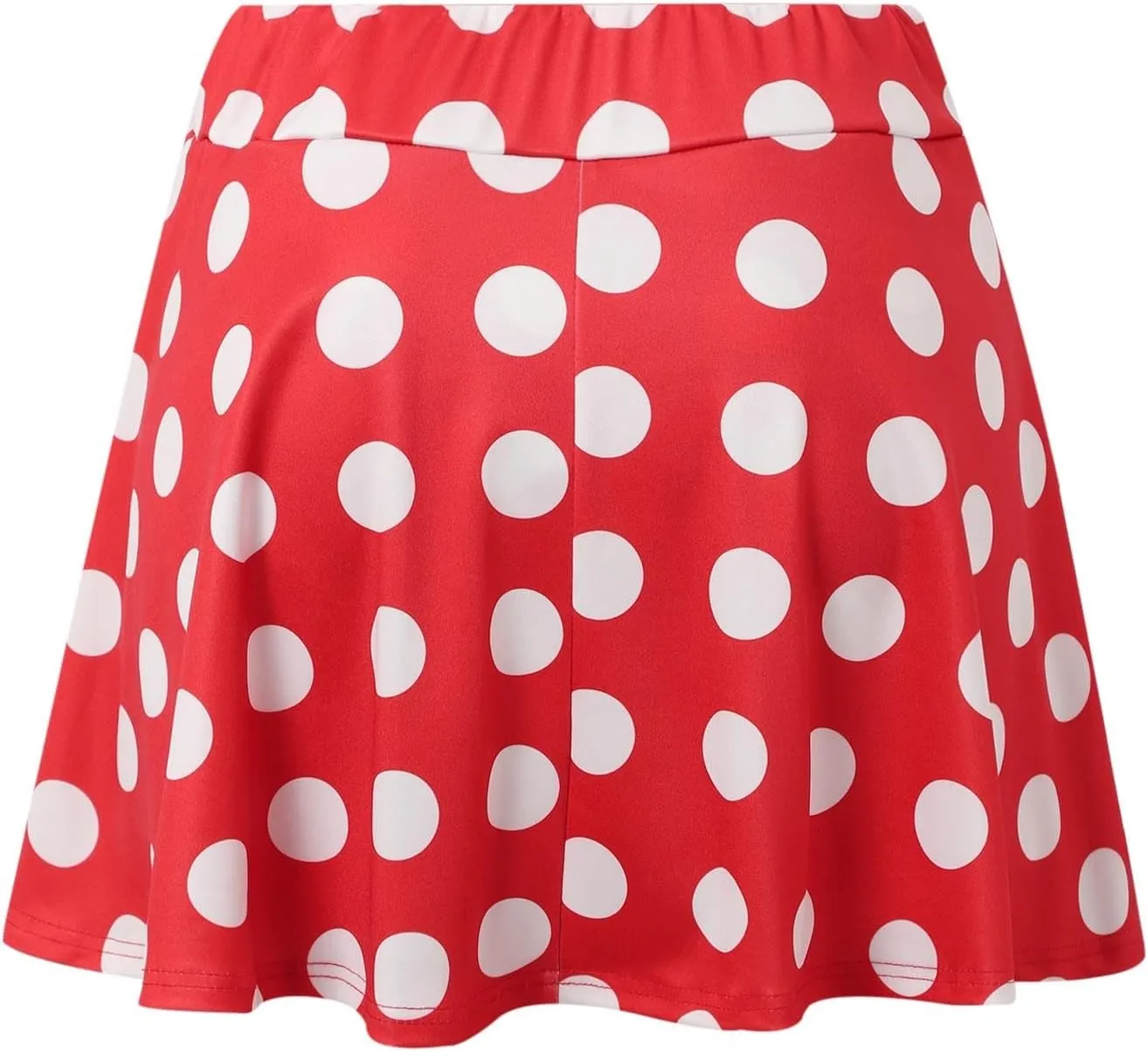 Women Pleated Mini Skirt for Summer Dot Color Print A-Line Stretch Flared Mini Skirts for Women Summer Streetwear