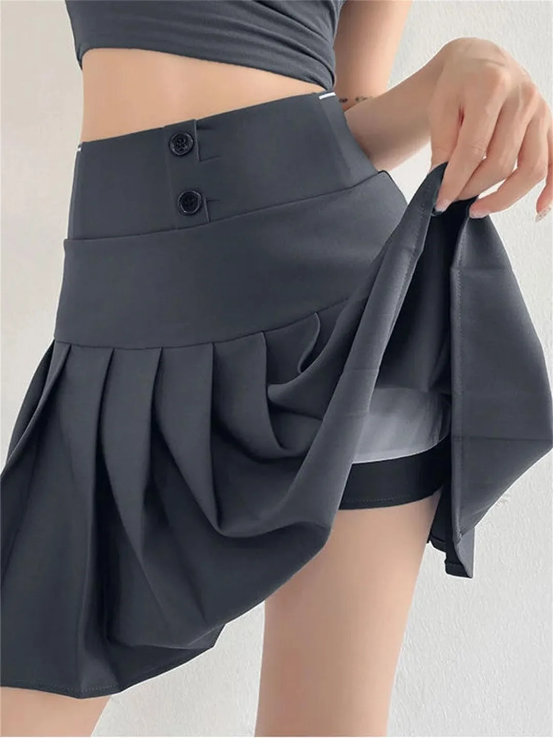 Women Streetwear High Waist Mini Pleated Skirts Short Tennis Saia