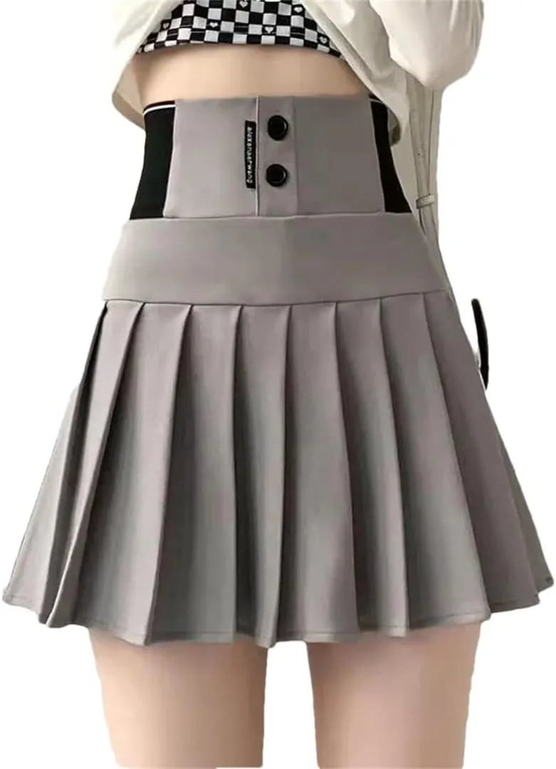 Women Streetwear High Waist Mini Pleated Skirts Short Tennis Saia