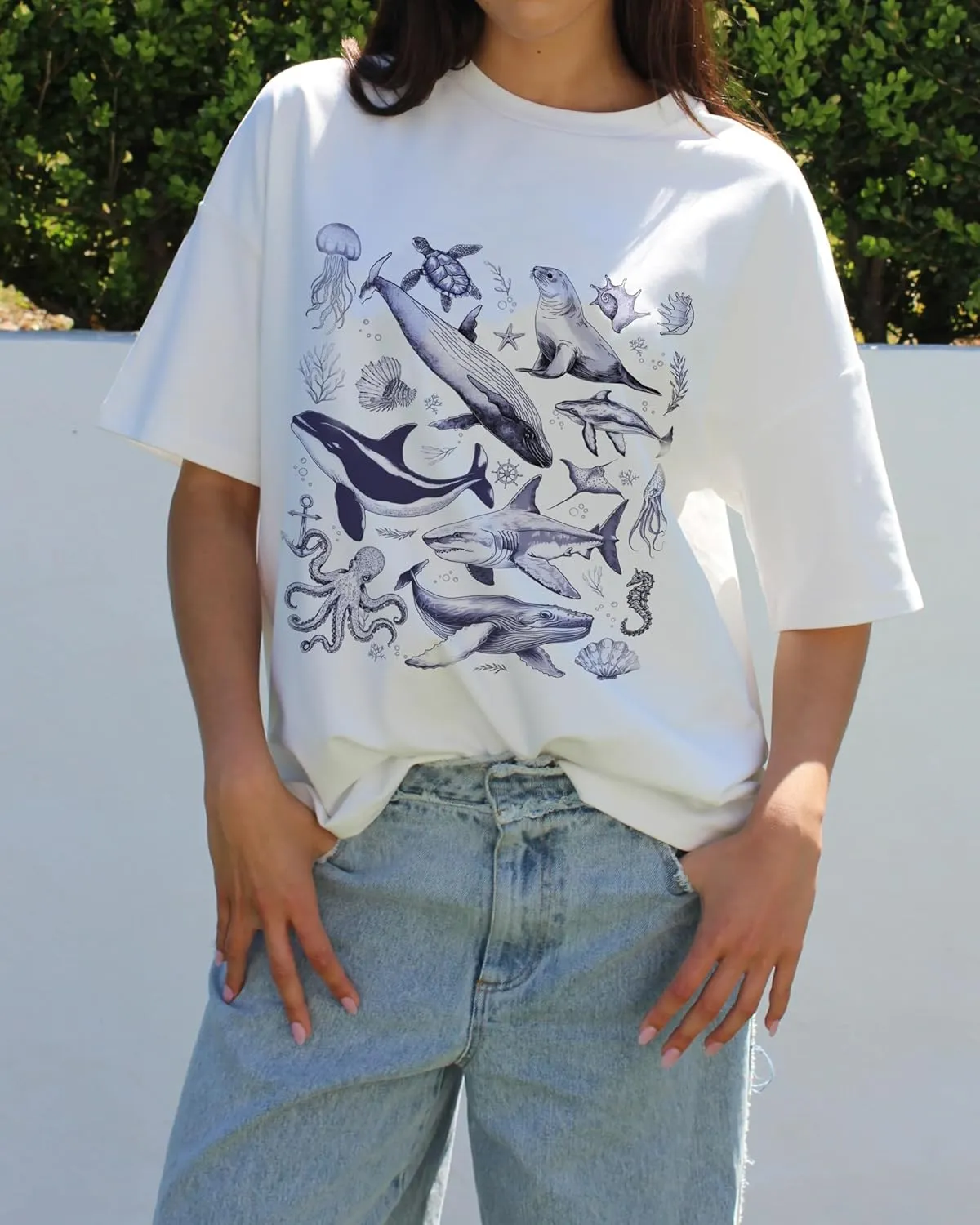 Women Teen Girls Oversized Graphic Tee Shirt Y2k Short Sleeve Baggy Shirts Crewneck Loose Tee Top Summer Clothes