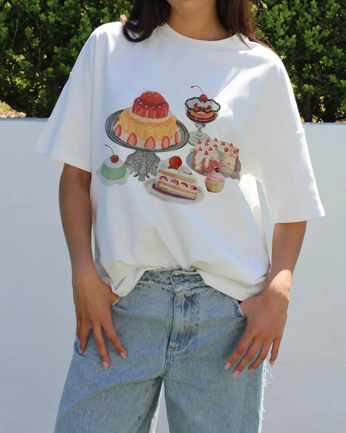 Women Teen Girls Oversized Graphic Tee Shirt Y2k Short Sleeve Baggy Shirts Crewneck Loose Tee Top Summer Clothes