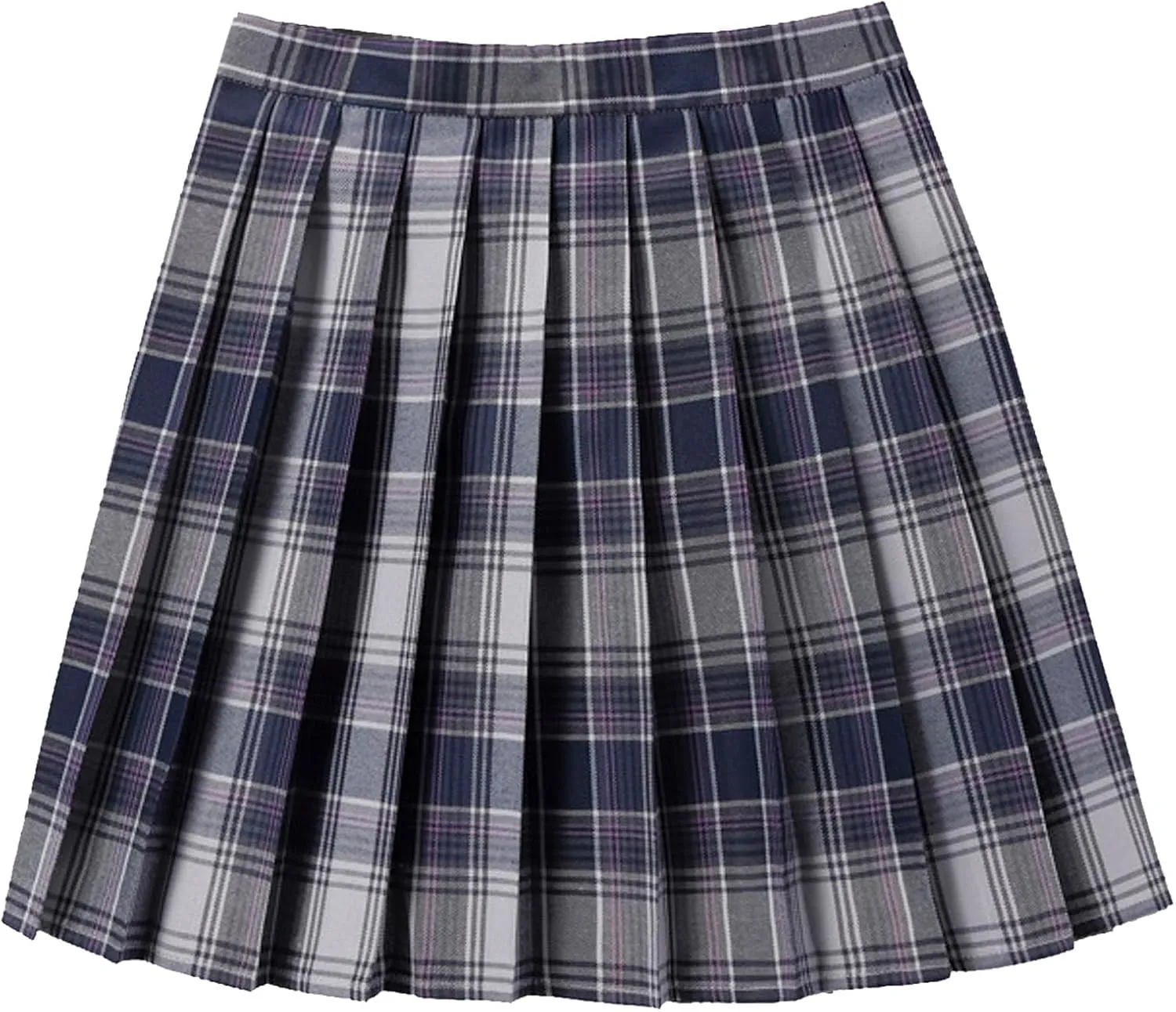 Women's A-line Plaid Skater Pleated Skirts, High Waist Short Mini Y2K Style Tennis Skirt Skort for School Women
