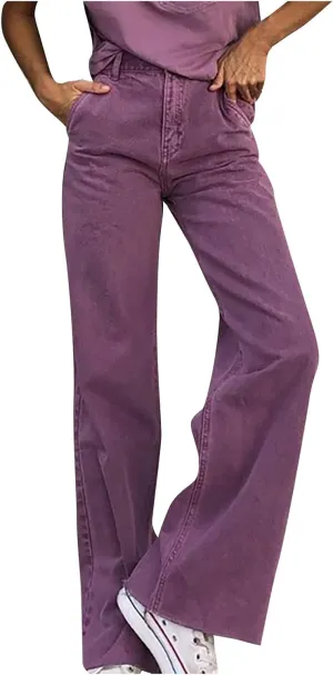 Womens Casual Wide Leg Jeans Petite to Plus Size Stretch Wide Leg Jeans Loose Fit Stretch Jeggings with Pockets