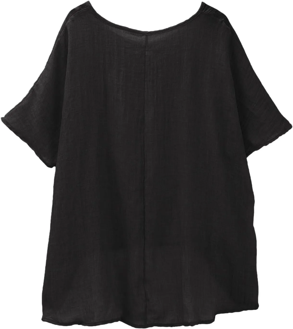 Womens Cotton Linen Crewneck Short Sleeve Tshirts Loose Summer Boho Beach Tunic Tops 2025 Casual Solid Cute Blouses