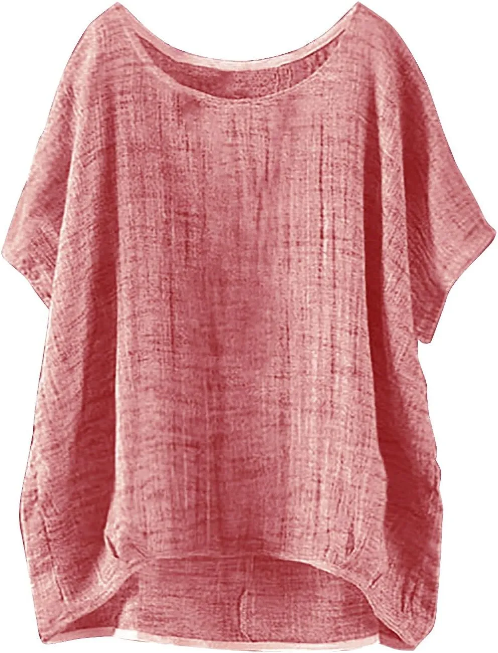 Womens Cotton Linen Crewneck Short Sleeve Tshirts Loose Summer Boho Beach Tunic Tops 2025 Casual Solid Cute Blouses