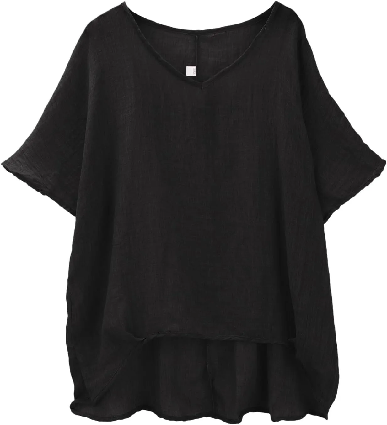 Womens Cotton Linen Crewneck Short Sleeve Tshirts Loose Summer Boho Beach Tunic Tops 2025 Casual Solid Cute Blouses