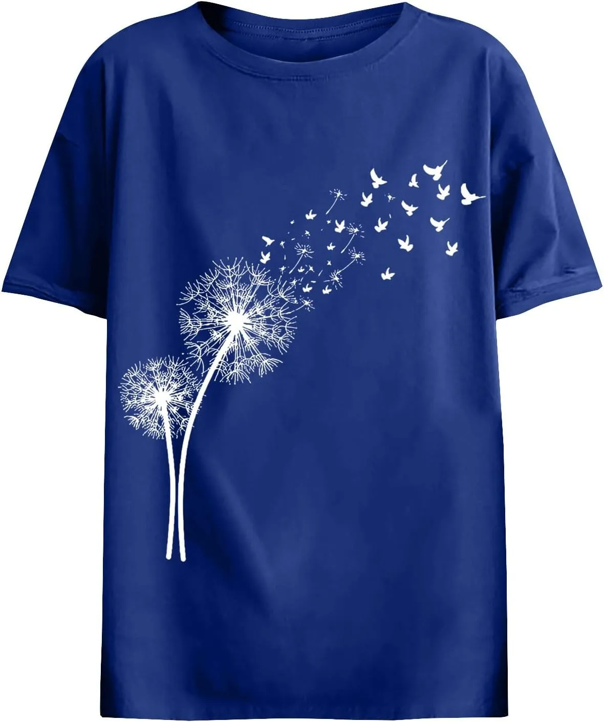 Women's Dandelion Printed Shirt Floral Summer Tops Loose Fit Casual Summer Outfits Soft Clothes 2025