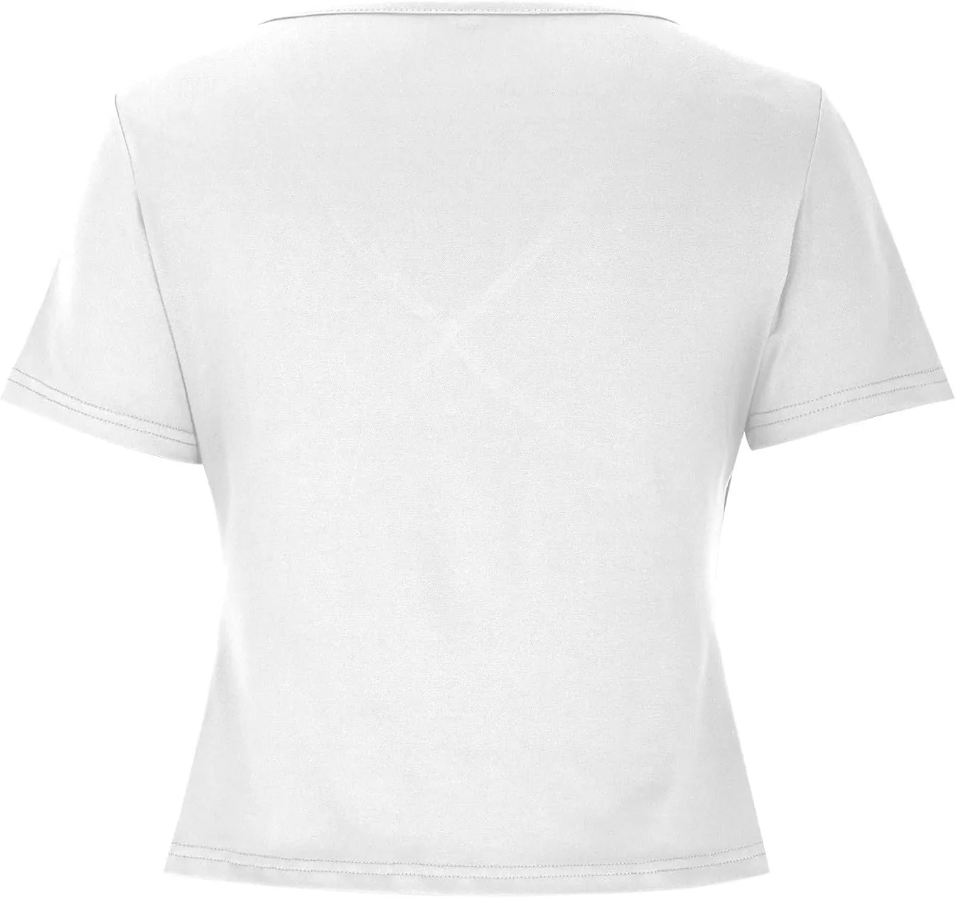 Women's Deep V Neck Tops Trendy Short Sleeve Slim Fitted T Shirts Dressy Solid Front Wrap Ruched Yoga Tee Shirt
