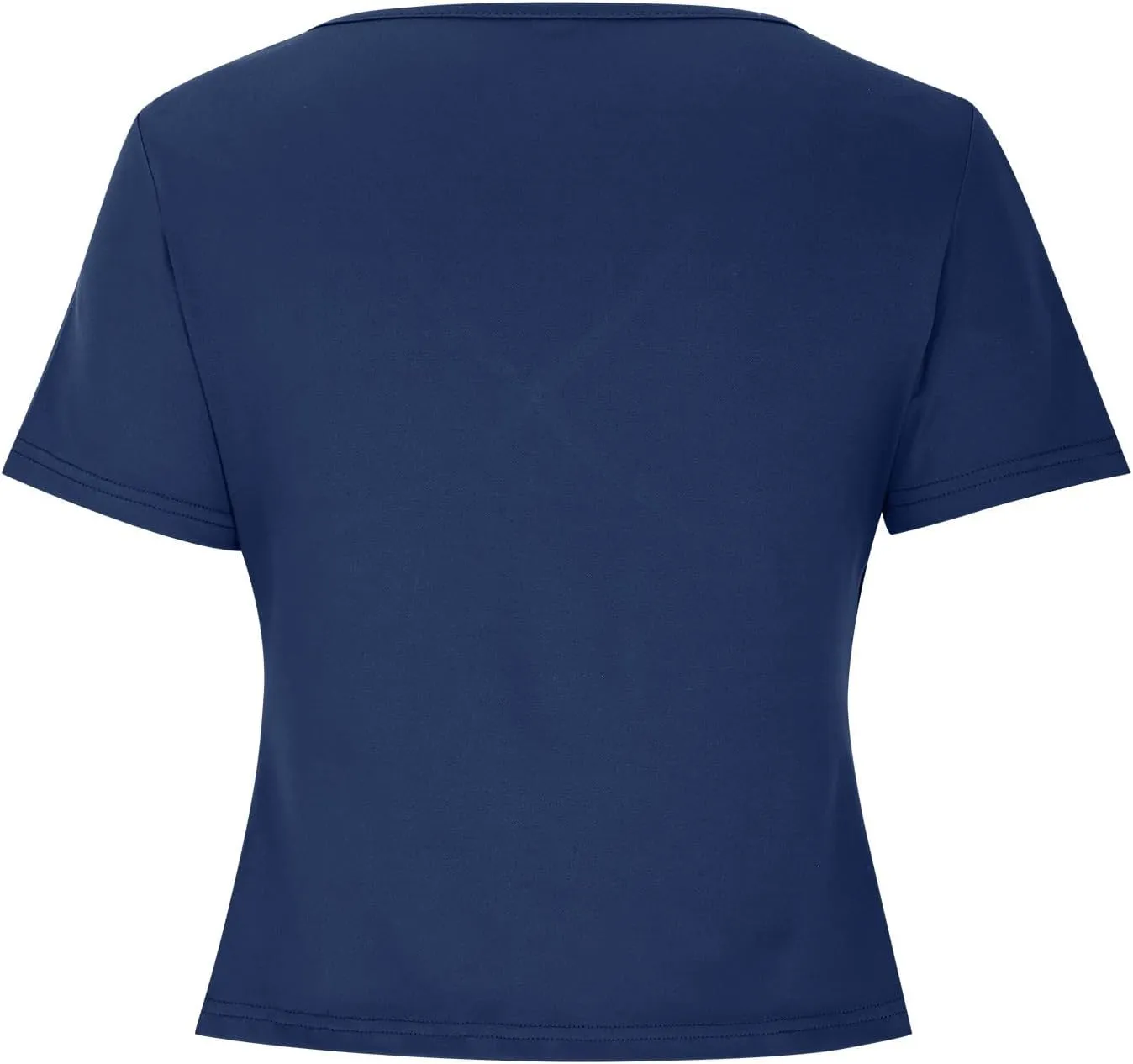 Women's Deep V Neck Tops Trendy Short Sleeve Slim Fitted T Shirts Dressy Solid Front Wrap Ruched Yoga Tee Shirt