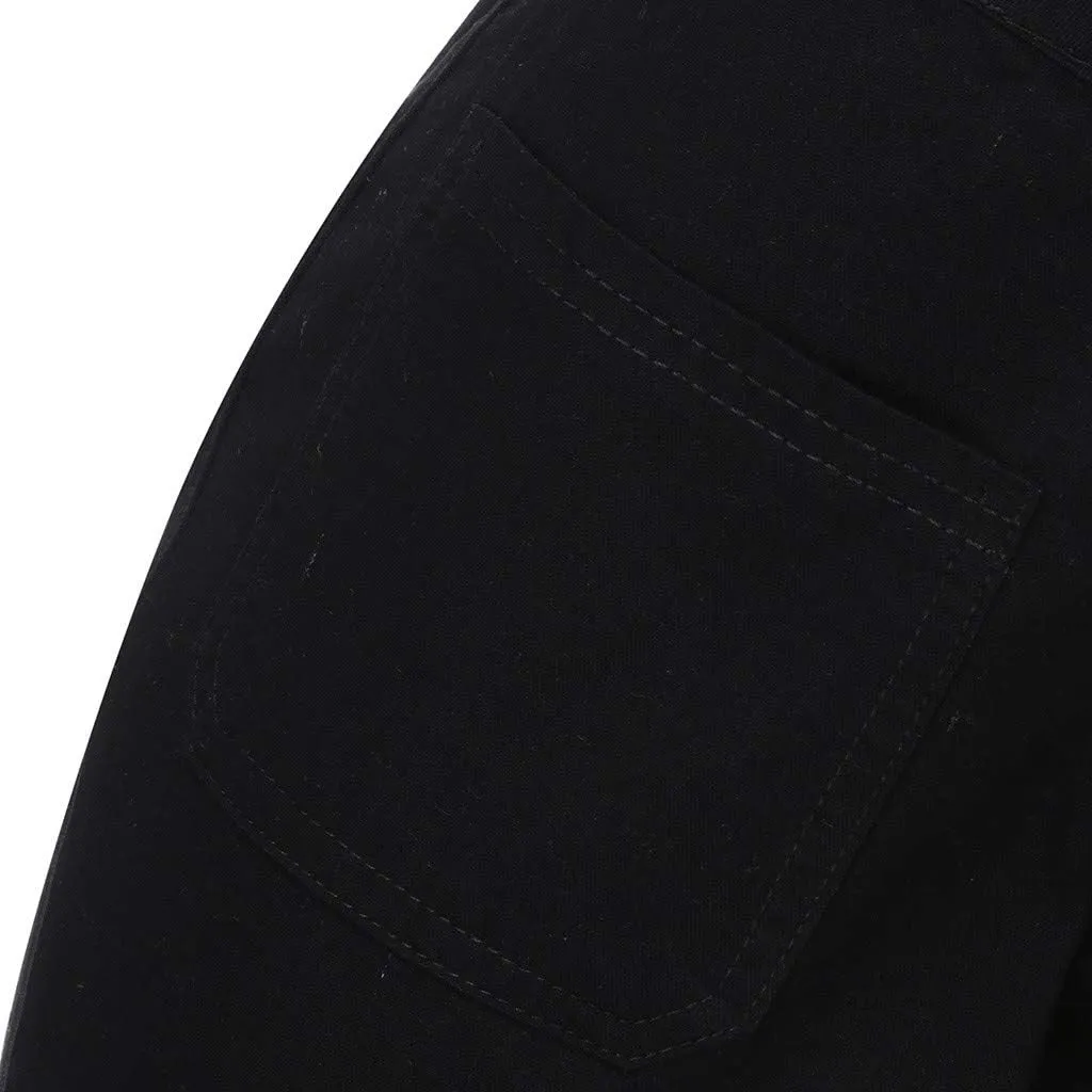 Women's Flare Bell Bottom Jeans Ripped High Rise Stretch Butt Lifting Button Fly Flared Jeans Denim Pants
