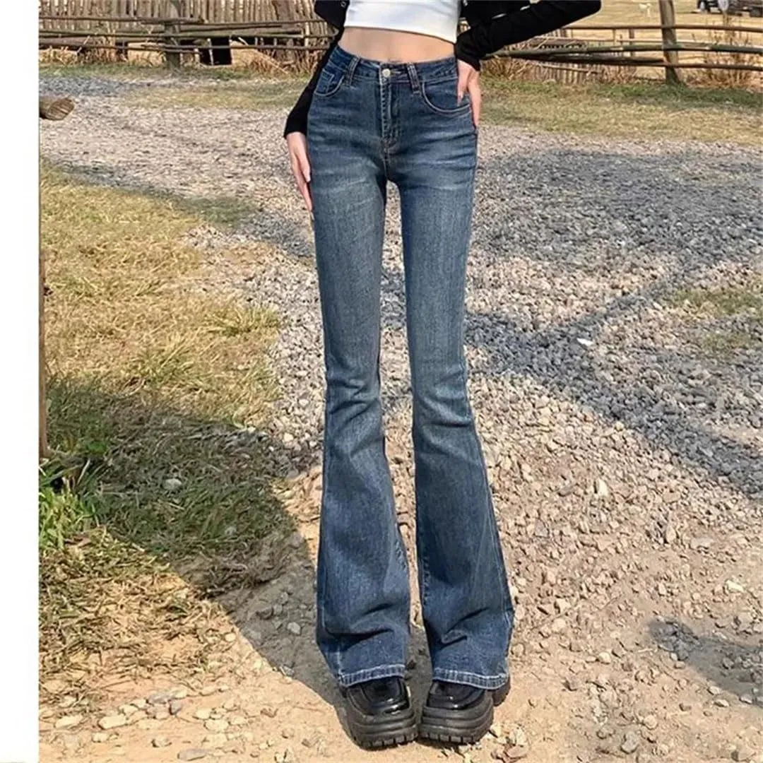 Women's Flared Jeans High Waist Stretch Casual Fashion Versatile Loose Jeans