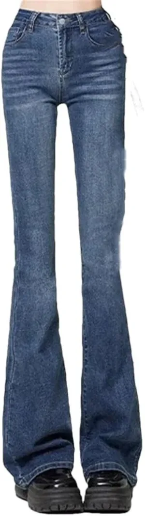 Women's Flared Jeans High Waist Stretch Casual Fashion Versatile Loose Jeans