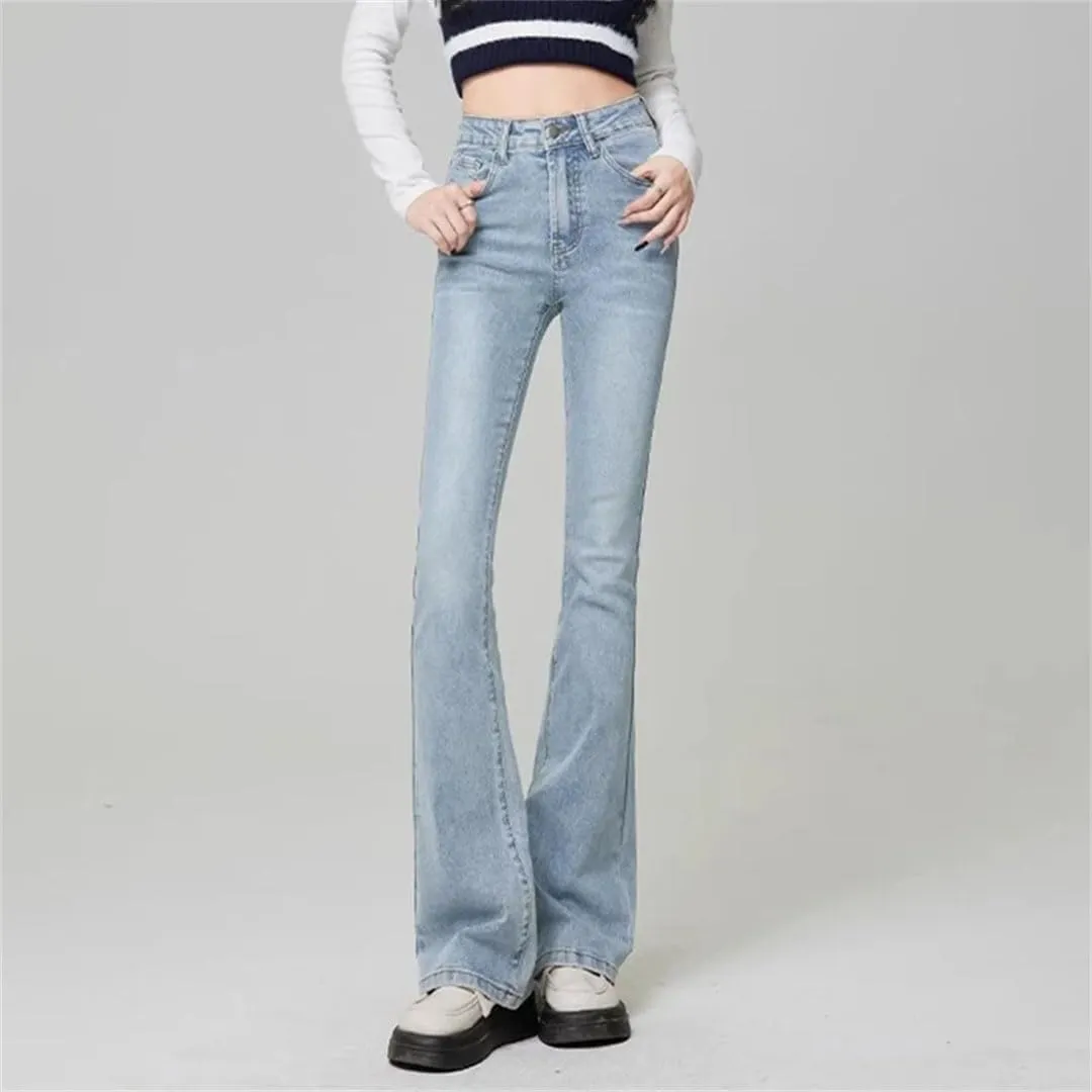 Women's Flared Jeans High Waist Stretch Casual Fashion Versatile Loose Jeans