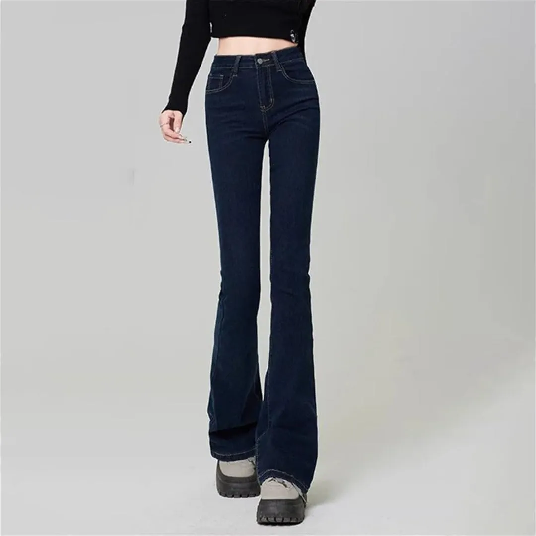 Women's Flared Jeans High Waist Stretch Casual Fashion Versatile Loose Jeans