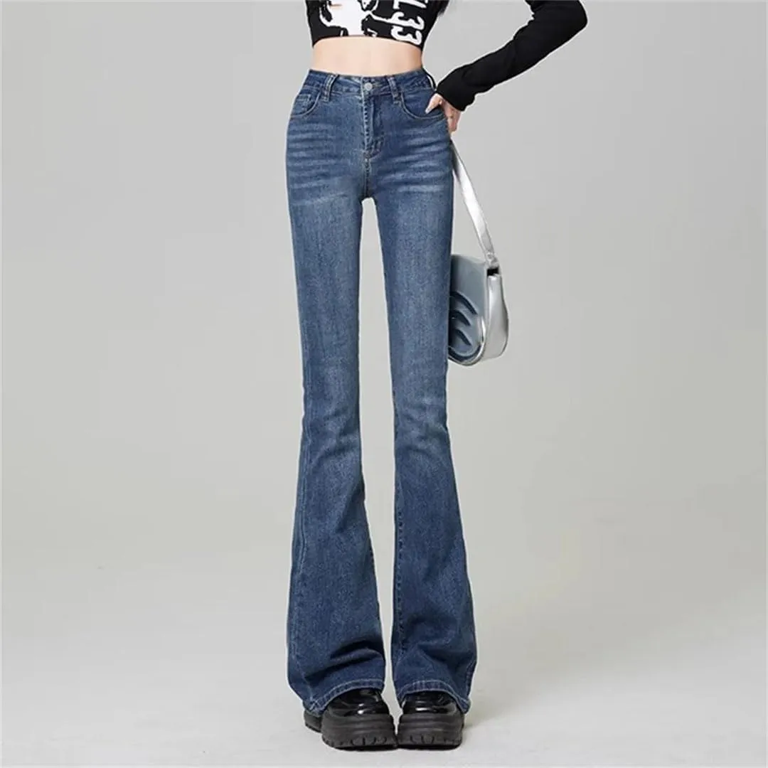 Women's Flared Jeans High Waist Stretch Casual Fashion Versatile Loose Jeans