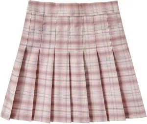 Womens Girls Pleated Tennis Skirts High Waisted A-line Skirt School Uniform Athletic Golf Skorts with Shorts,2T-4XL