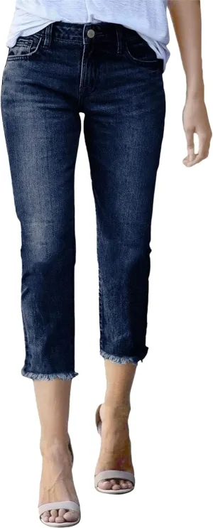 Women's High Waist Stretch Jeans Fashion Retro Slim Fit 2025 Spring Summer Tight Lifting Hip Casual Pants Solid Color