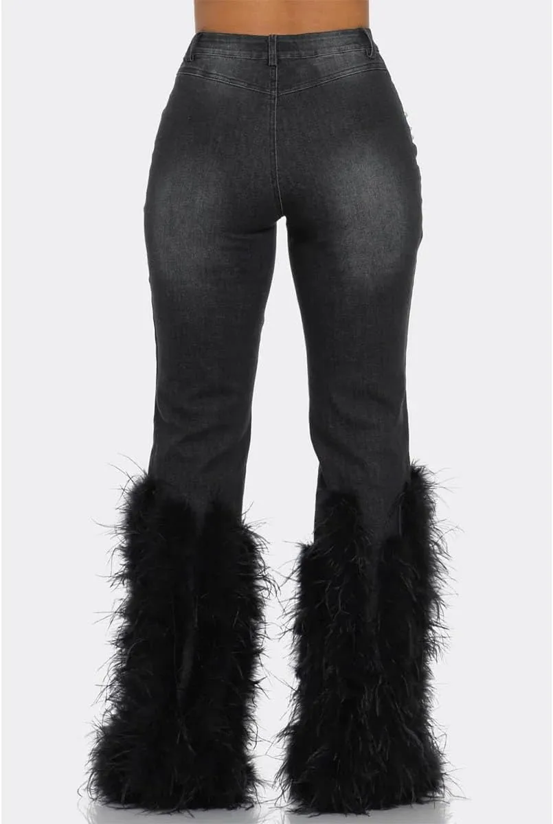 Women's High Waisted Jeans Skinny Stretch Ripped Beaded Distressed Bootcut Straight Leg Denim Pants