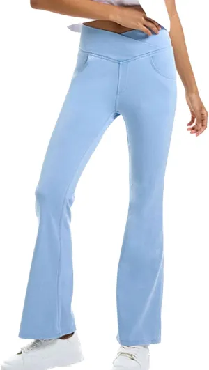 Women's High Waisted Jeans Yoga Trousers Workout Hiking Stretch Elastic Waist Fall Ankle Denim Pant