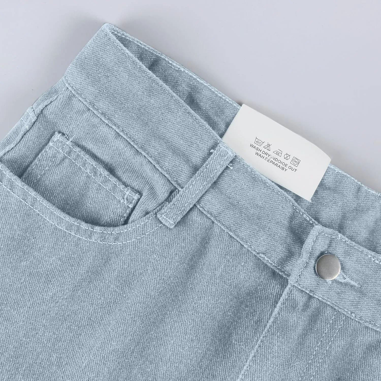 Women's High-Waisted Wide Leg Jeans Vintage Denim Pants Comfortable Casual Loose Fit Retro Style