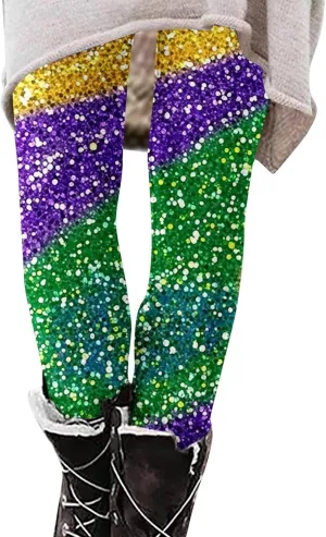 Womens Leggings Christmas Snowflake Print Tights Sweatpant Soft Comfy Stretch High Waist Holiday Casual Yoga Pants