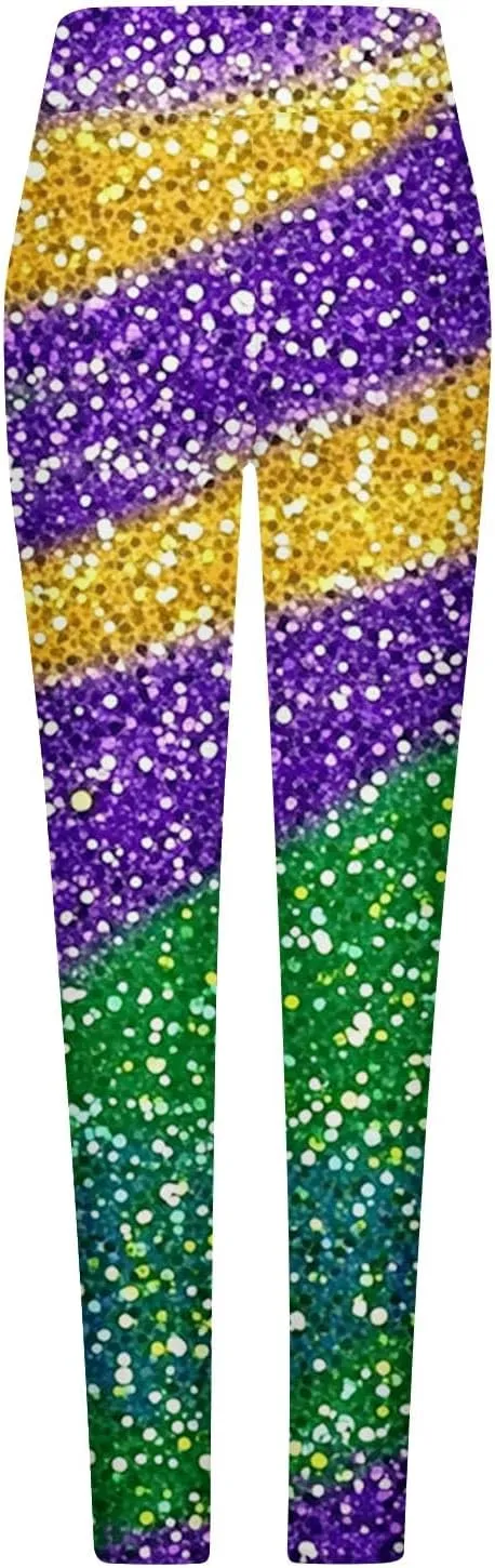 Womens Leggings Christmas Snowflake Print Tights Sweatpant Soft Comfy Stretch High Waist Holiday Casual Yoga Pants