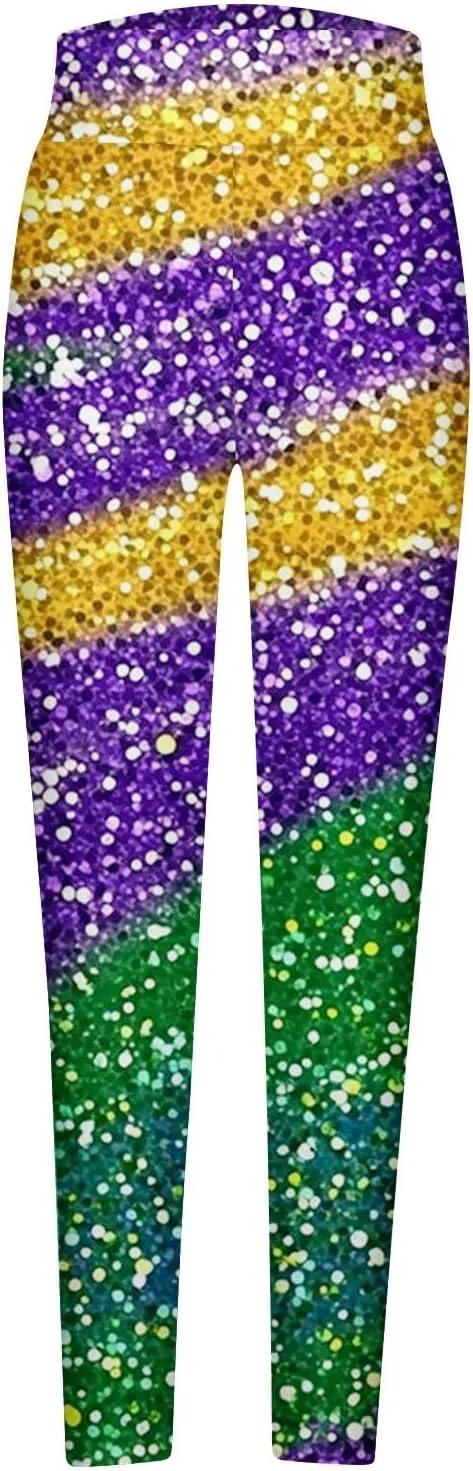 Womens Leggings Christmas Snowflake Print Tights Sweatpant Soft Comfy Stretch High Waist Holiday Casual Yoga Pants