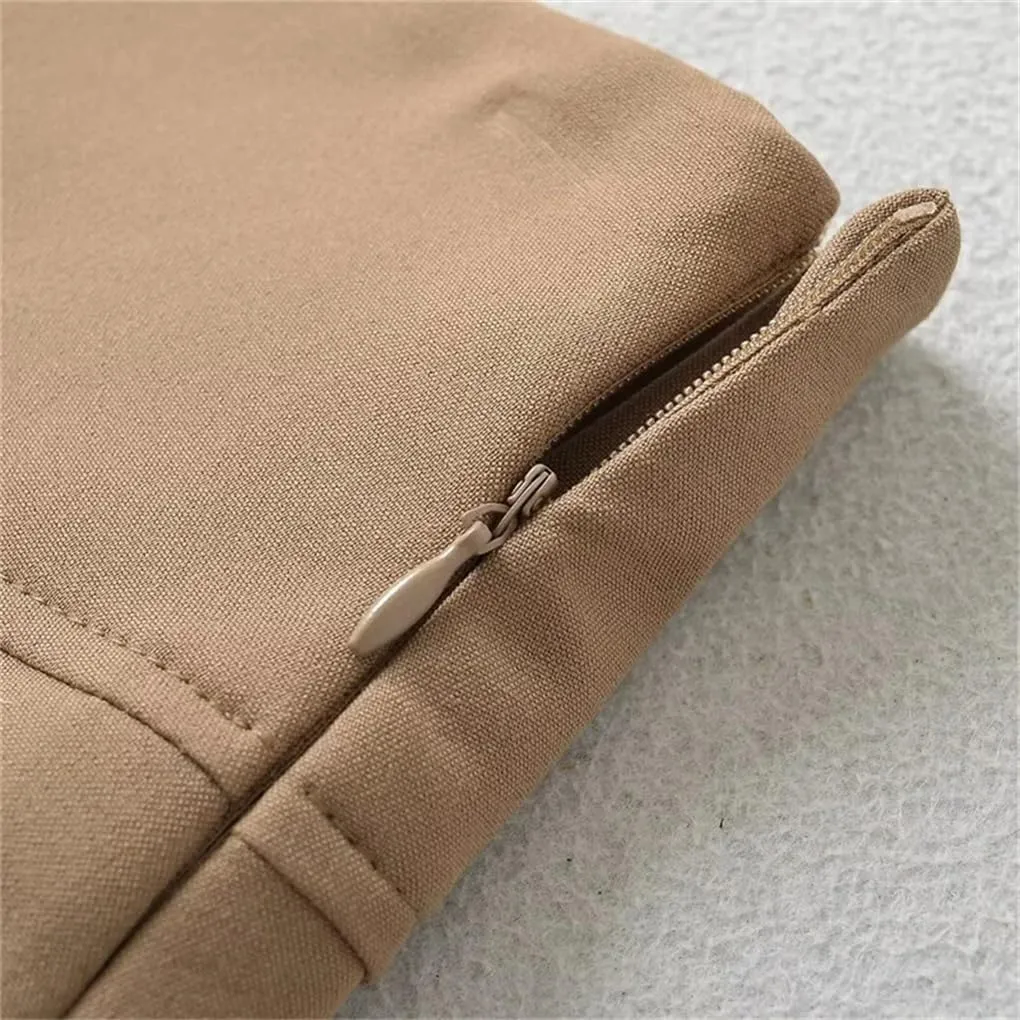 Womens Mini Skirt Bow Decoration Wide-Pleated Side Zipper High-Waisted A-Line Skirts