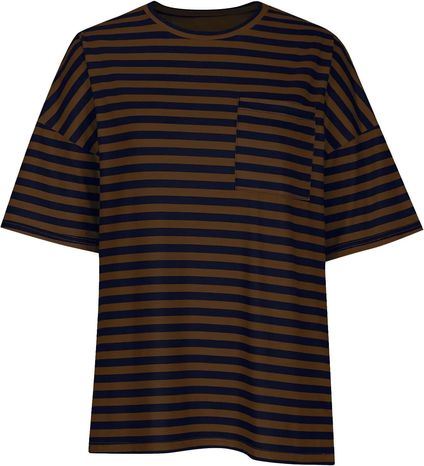 Womens Oversized Tees Color Block Striped Tshirts Summer Casual Short Sleeve Tops Loose Fit Crew Neck Shirts