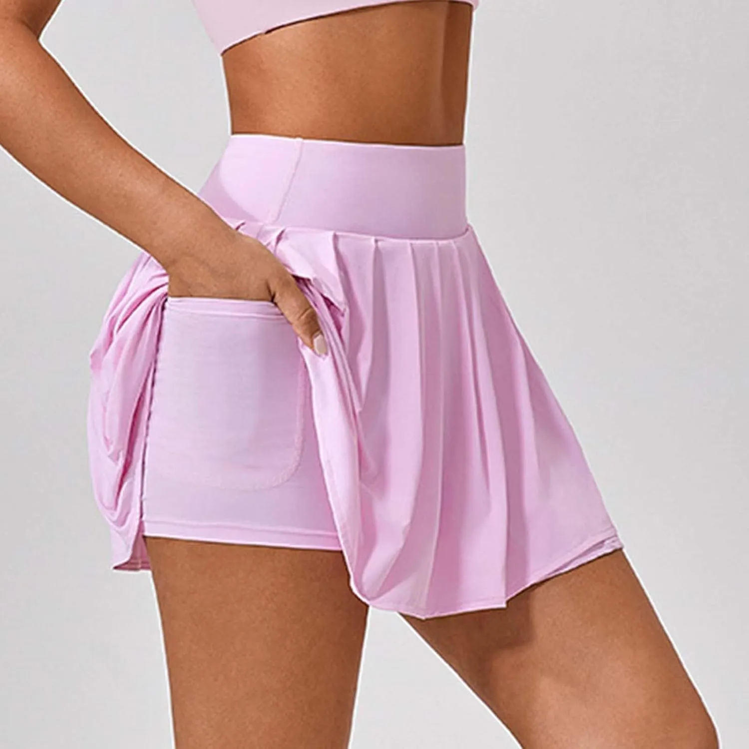 Womens Pleated Skirts High Waisted Mini Tennis Skirt Skorts with Shorts