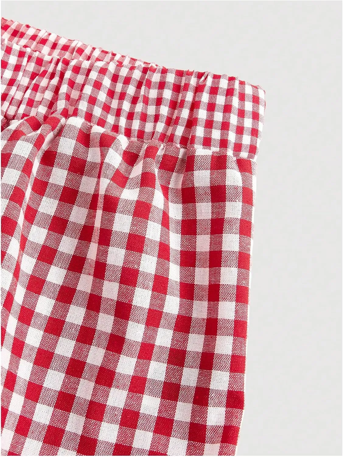 Women's Plus Size Gingham Tiered Layer Skirt Flowy Elastic High Waist A Line Skirts