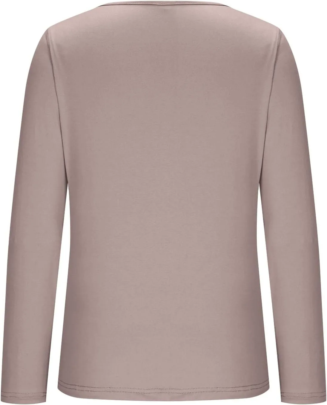 Women's Ruched V Neck Slim Fitted T Shirts 2025 Spring Summer Basic Solid Color Long Sleeve Layering Tee Tops