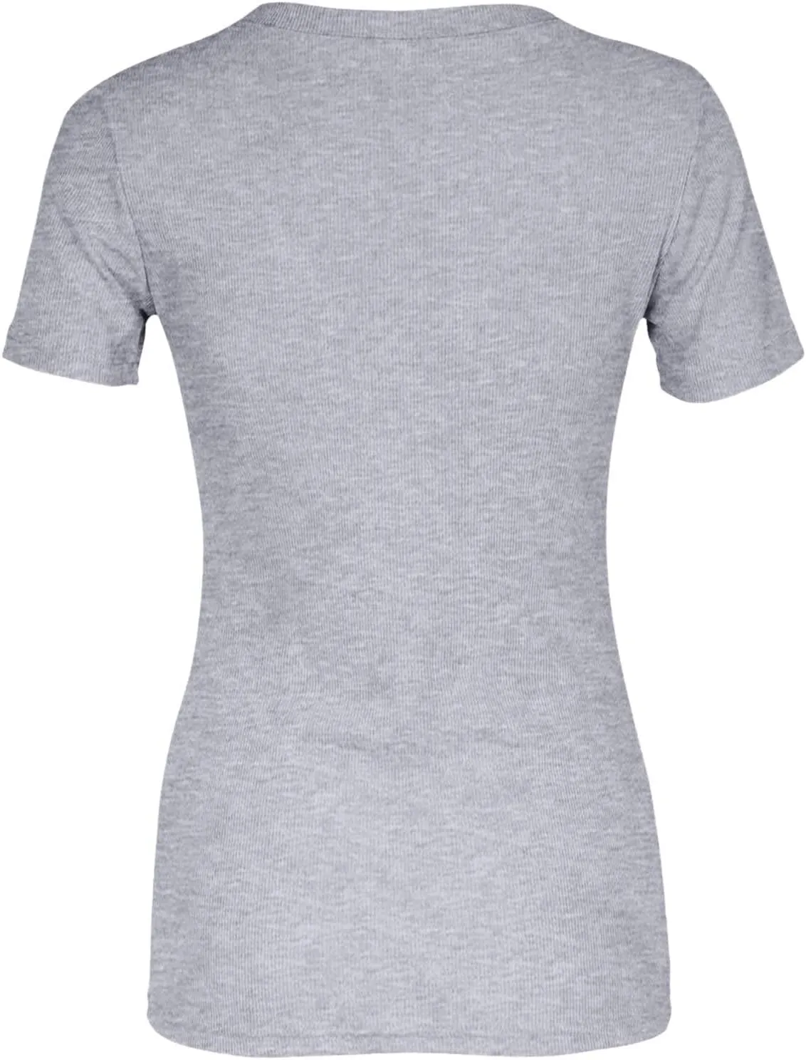 Women's Short Sleeve Cotton T-Shirts V Neck Ribbed Slim Fit Tops Ladies' Casual Summer Basic Tee 2025 Summer