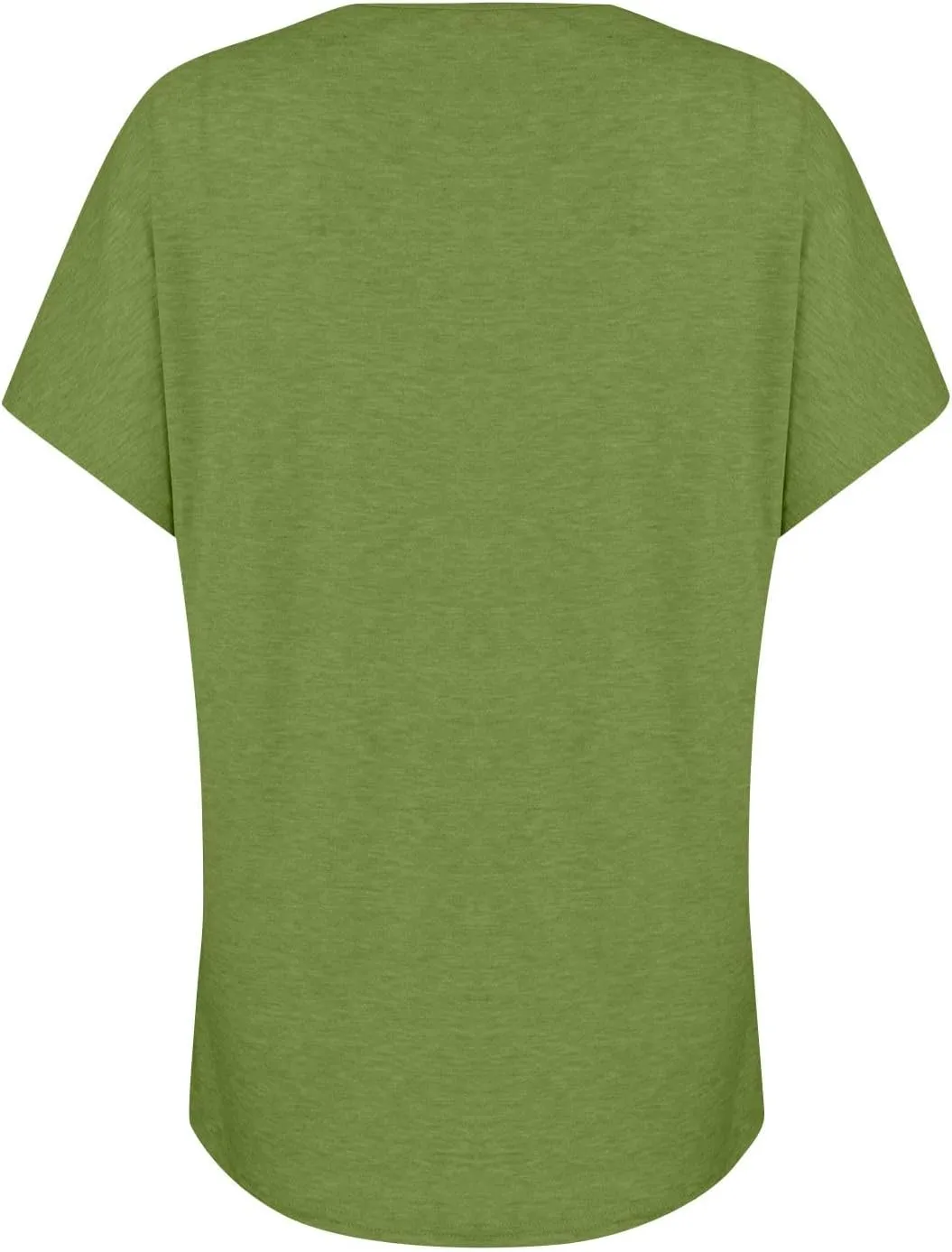Womens Short Sleeve Dressy Casual Tshirt Loose Button Decor Summer Tunic Blouses