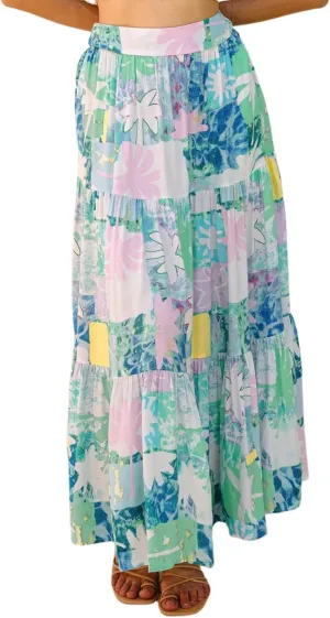 Womens Skirts, Flowy Maxi Skirts for Women 2025 Trendy Beach Vacation Bohemian Long Boho Skirt Spring Summer
