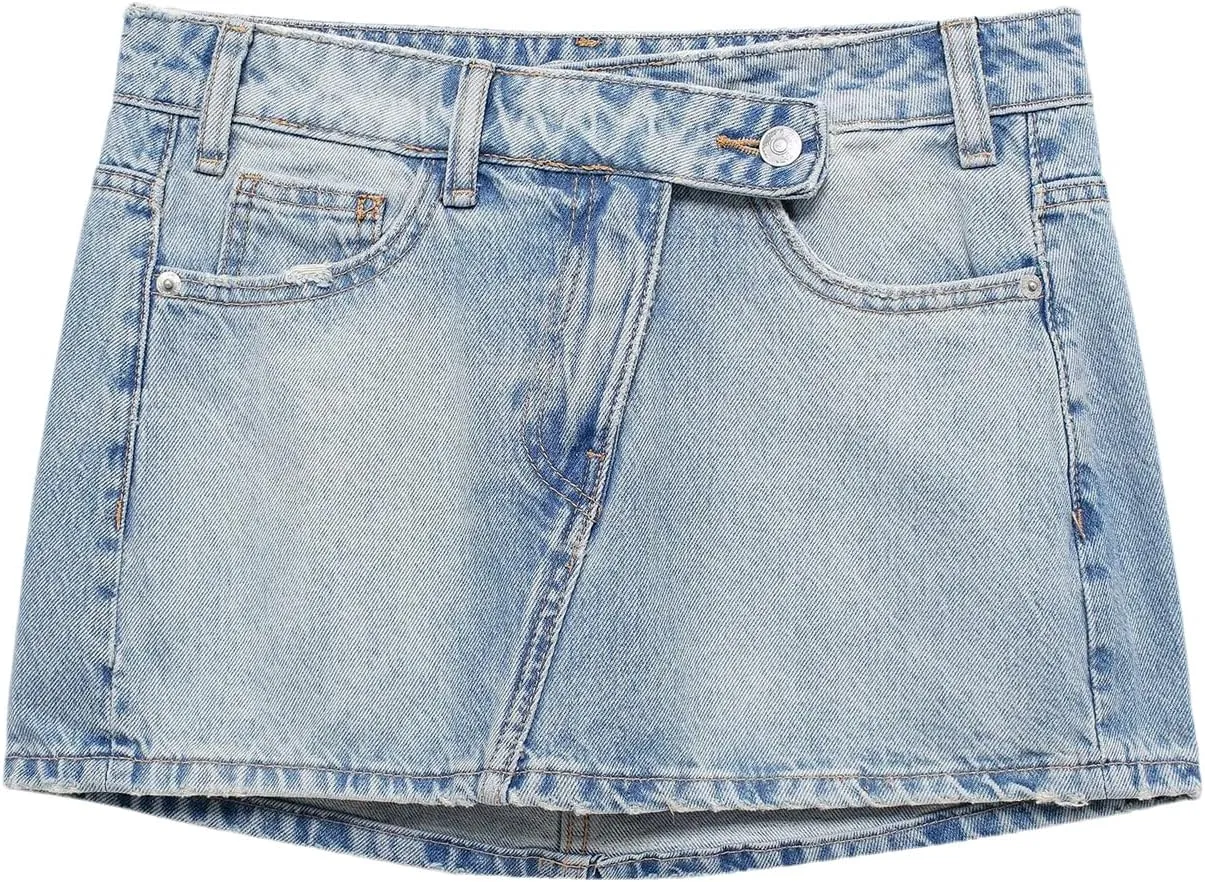 Women's Spring Summer Fashion Mini Denim Skirts Casual High Street Packaged Hip Skirts