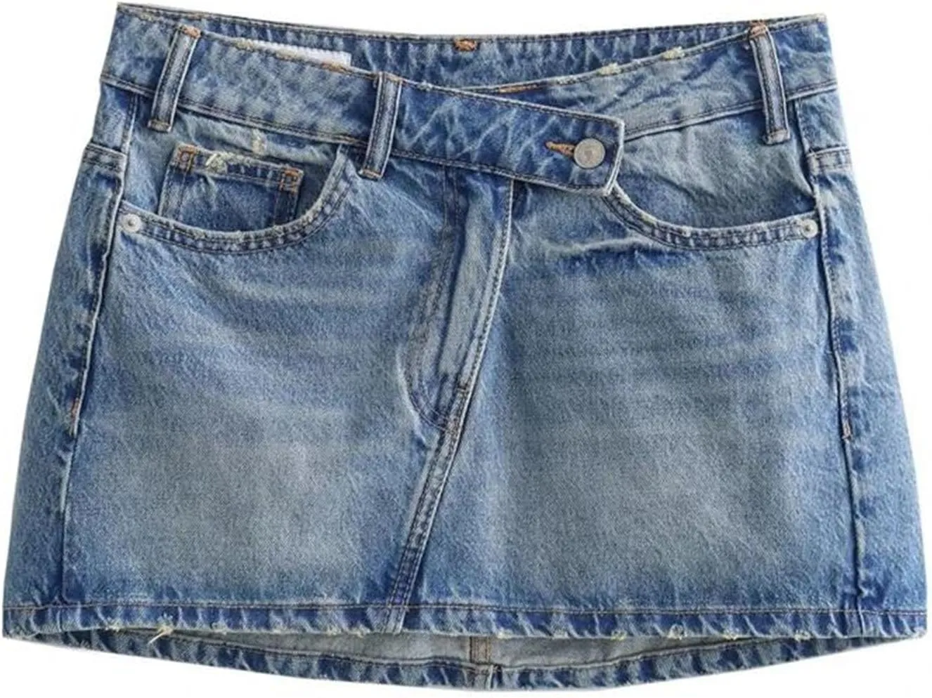 Women's Spring Summer Fashion Mini Denim Skirts Casual High Street Packaged Hip Skirts