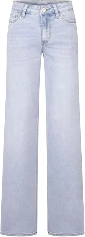 Women's Straight Stretch Wide Leg Pants Business Casual High Waist Jeans Slim Fit Fashion Retro Loose Solid Color