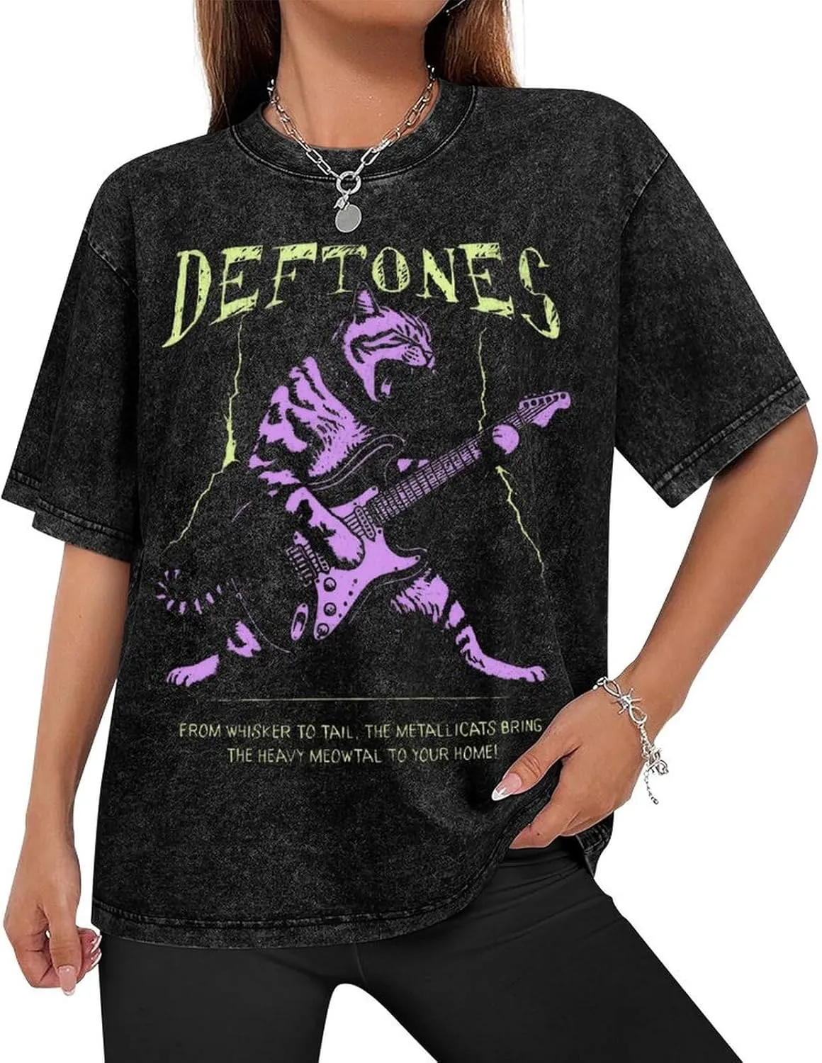 Women's T-Shirt,Retro Vintage Round Neck Washed Short Sleeve T-Shirt for Womens