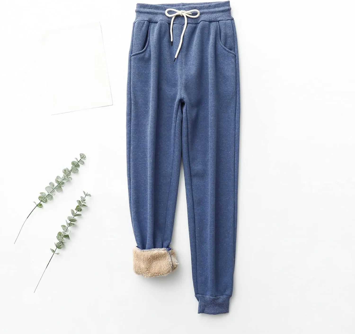 Womens Yoga Sweatpants Warm Winter Fleece Pants Athletic Pants High Lounge Comfy Waisted Joggers