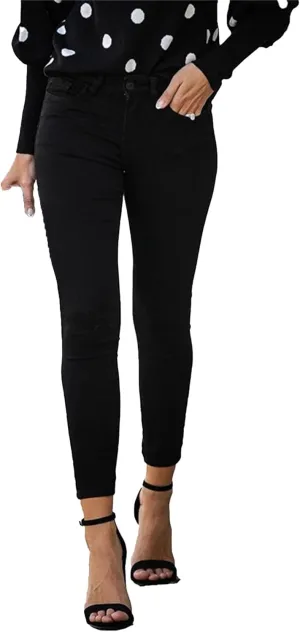 Women's2025 Spring Slim Fit Skinny Pants Mid Rise Raw Edge Jeans Tight Fashion Casual Pants Large Size Jeans