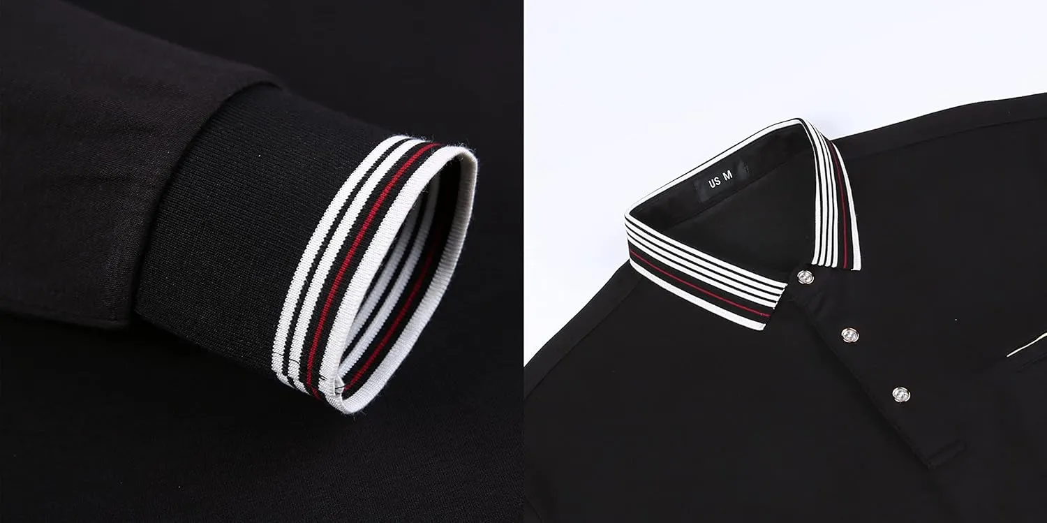 XTAPAN Men's Polo Shirt Casual Long Short Sleeve Classic Fashion Polo Cotton T Golf Sport Shirt
