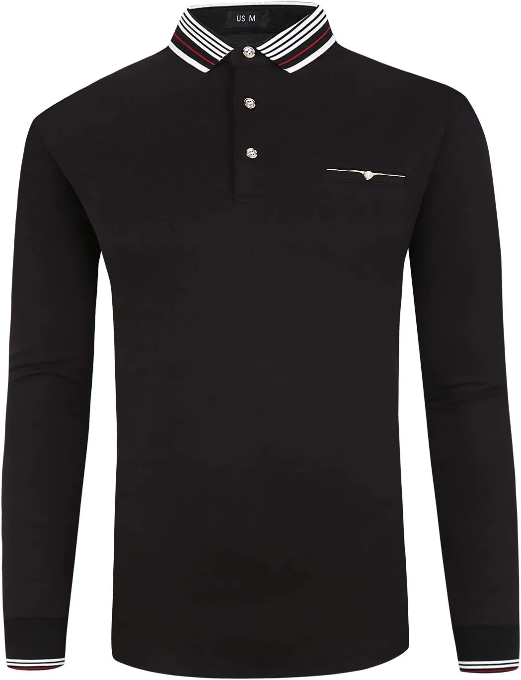 XTAPAN Men's Polo Shirt Casual Long Short Sleeve Classic Fashion Polo Cotton T Golf Sport Shirt