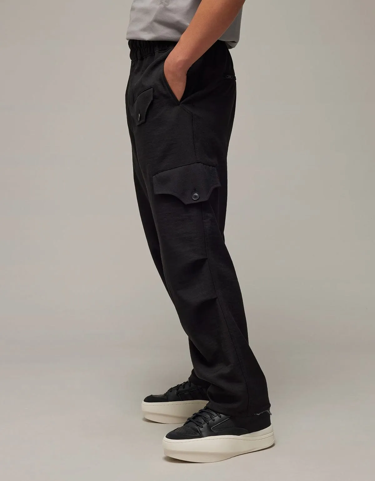 Y-3 Black Sport Uniform Straight Leg Trousers