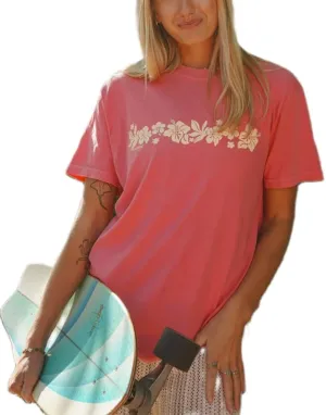 Y2k Oversized Graphic T Shirt for Women Teen Girl Floral Short Sleeve Loose Fit Tees Vintage Aesthetic Baggy Top