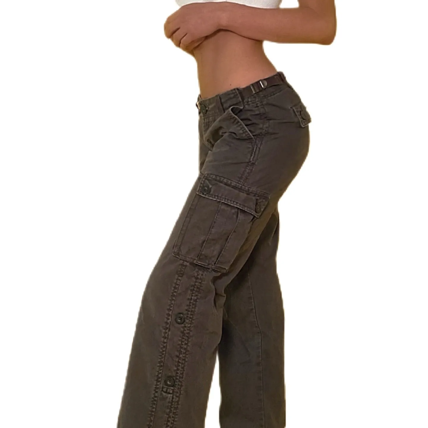 Y2k Umber Cargo Pants (S)