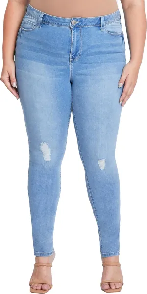 YMI Women's Plus Essential Skinny Jeans