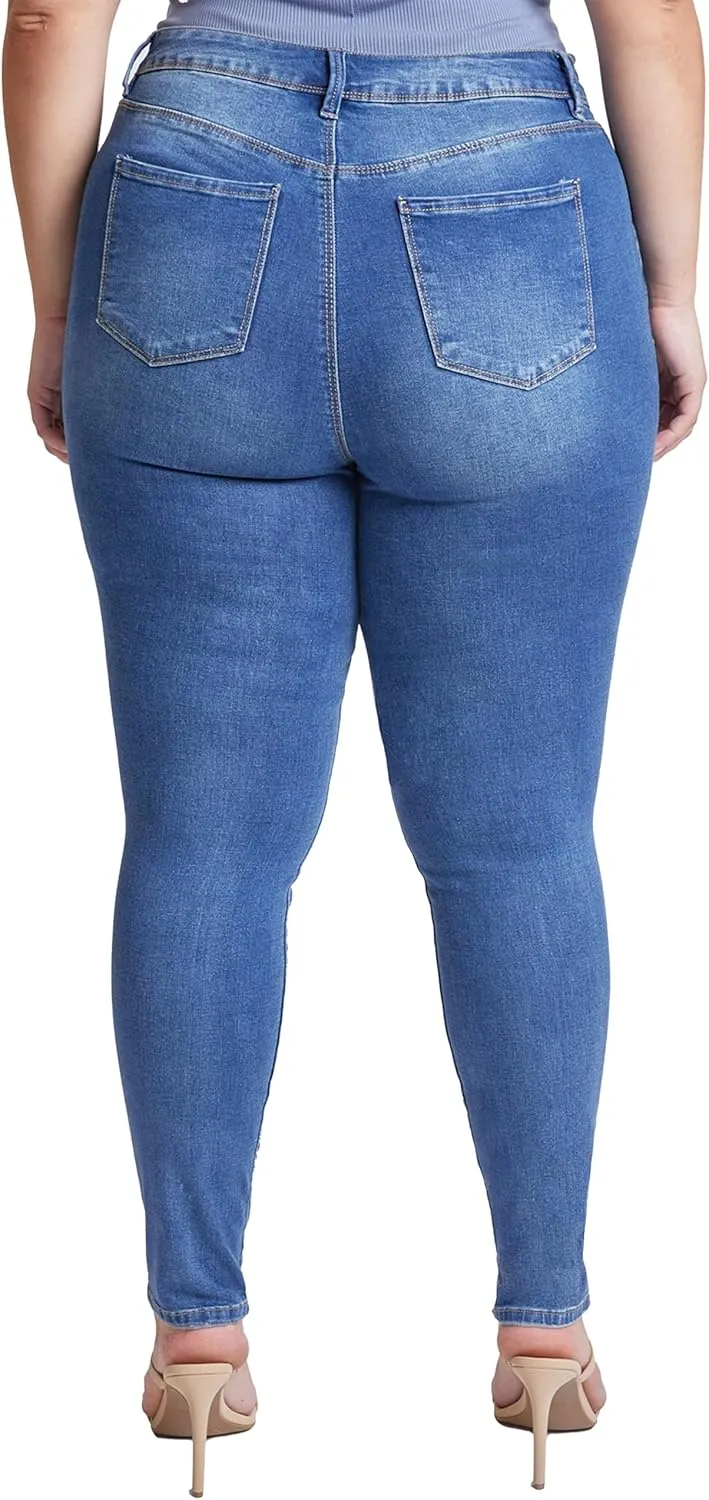 YMI Women's Plus Essential Skinny Jeans