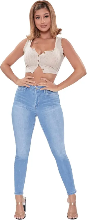 YMI Women's Plus Essential Skinny Jeans